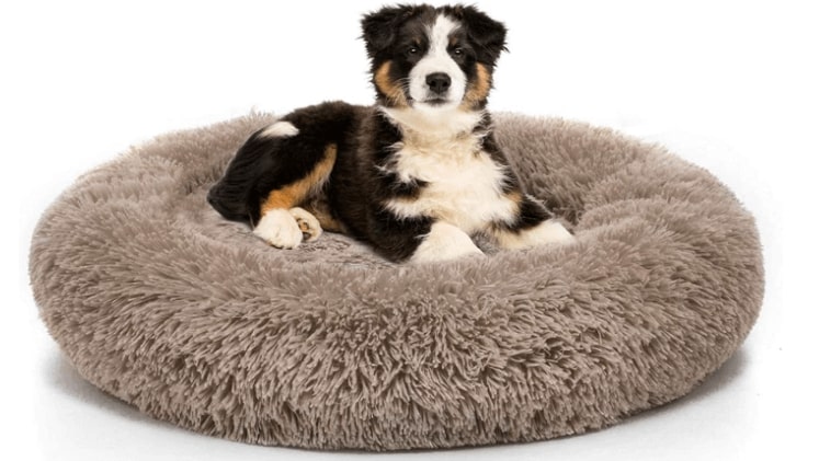 SAVFOX Plush Calming Dog Bed